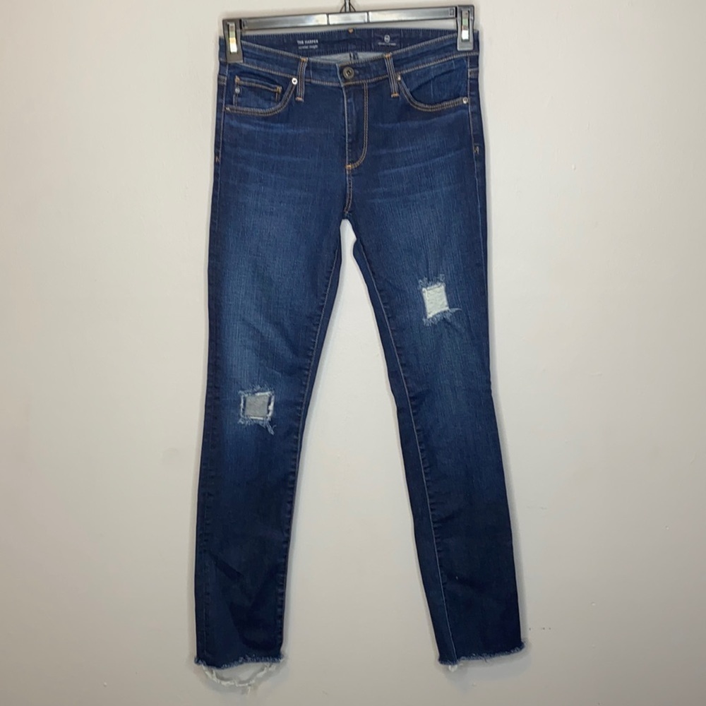 AG Adriano Goldschmied | The Harper Straight Distressed Denim Size 26